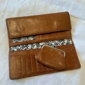 HOBO Leather Wallet with Coin Purse